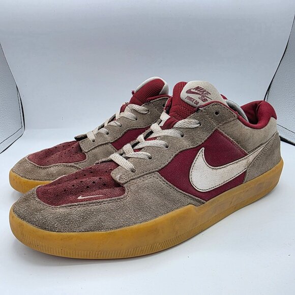 Nike SB Force 58 Team Red Gum Light Brown Mens Size 11.5 Sneaker Shoes Casual - Picture 4 of 13